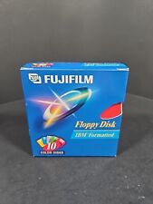 Fujifilm Floppy Disk 2HD IBM 3.5” Color Formatted Disks 10 Pack GUC picture