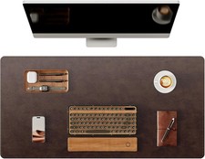Genuine Leather Desk Mat, 31.5