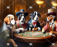 POKER PLAYING DOGS # 1 COMPUTER MOUSE PAD  9 x 7 picture