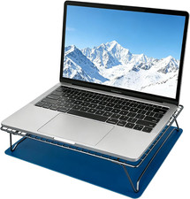 Adjustable Laptop Stand for Desk with Mouse Pad, Ergonomic Metal Foldable Laptop picture