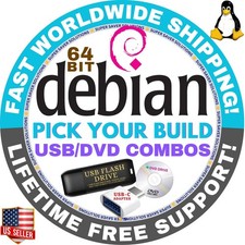 DEBIAN 13.6.0 LINUX OS LIVE/INSTALL DVD/USB, CINNAMON, XFCE, MATE, GNOME, KDE picture