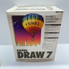 Corel DRAW 7 + PHOTO PAINT 7 + DREAM 3D 7  Upgrade – Big Box Used picture