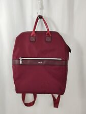 Nubily Computer Backpack Bag Burgundy Nylon And Leather picture