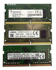 Lot of 3 Major Brand 24GB 3x8GB PC4-21300 DDR4-2666V SDRAM SODIMM Laptop Memory picture