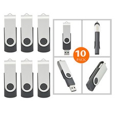 10Pack 1G/2G/4G/8G/16G USB Flash Drive Swivel Thumb Memory Stick Flash Pen Drive picture