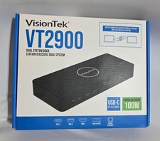 NEW VisionTek VT2900 USB-C Dock Dual System 100W Power Delivery VT2900 picture