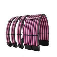 Vetroo PSU Extension Cable Sleeved Mod PC Power Supply Cable (Black & Pink) picture