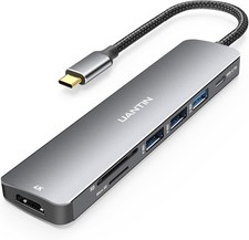Elegant 7-in-1 USB C Hub & Multi-Port Adapter for Fast Charging & Data Transfer picture