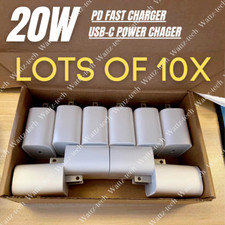 10X Lot For iPhone 14 13 12 11 Pro XR 20W PD Fast Charger USB-C Power Adapter US picture