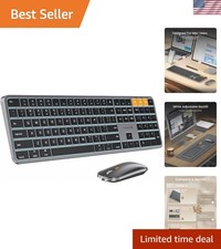 Rechargeable Full Size Bluetooth Keyboard & Mouse for Mac - Quiet Typing Design picture