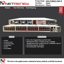 Cisco WS-C3850-24P-E Catalyst 3850 24-Port PoE+ Gigabit Enterprise Switch picture