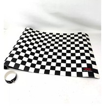 Vans Off The Wall Checkered Desk Mat Mouse Pad 24” x 14” faux leather New Black picture