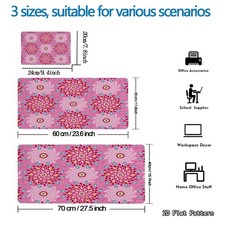 1pc Colorful Floral Sunburst Mouse Pad, Rubber Material, Multiple Specificatio picture