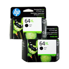 2PK Genuine HP 64XL High Yield Black Envy 6220 6234 7134 7820 7858 picture