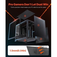Stylish Mid-Tower PC Case with Dual Chamber & Tempered Glass Design picture