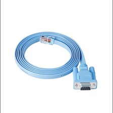 LOT OF 5: CISCO DB9 FEMALE TO RJ-45 MALE CONSOLE CABLE - 6FT NETWORK - NEW picture