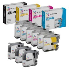 LD 9 Pack LC203 HY Black & Color Ink Cartridge Set for Brother Printer picture