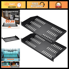 Universal Vented 1U Server Rack Shelf - 2PCS Cantilever Tray for 19