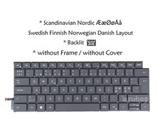 Nordic Laptop Keyboard for DELL Latitude 5455 7455, Vostro 3440 0H32YH Backlit picture