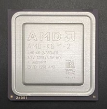AMD K6-2/380AFR CPU 380MHz 2.2V 95MHz Super Socket7 32bit x86 Processor picture