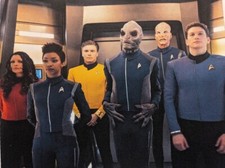 XL STAR TREK USS Discovery MOUSE PAD Turbolift Pike Burnham Saru 10x8 inch  picture