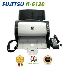 Fujitsu Fi-6130 ADF Document Plastic/Embossed Card Scanner w/Accessories picture