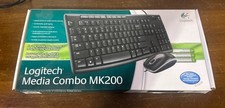 Logitech MK200 Media USB Wired Keyboard 920-002714 BLACK NEW NO MOUSE FAST SHIP picture