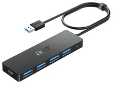 4 Port USB 3.0 Hub Extension 2FT USB A Splitter for Laptop PC USB Hub 4 Ports picture