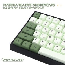GKA Profile Matcha Green Theme Custom Keycap Set Japanese Korean Russian picture