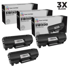 LD Compatible Lexmark 51B1X00 Extra High Yield Black Toner Cartridges 3-Pack picture