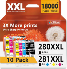 10 Pack 280XXL 281XXL Ink Cartridges Replacement for Canon 280XL 281XL Ink picture
