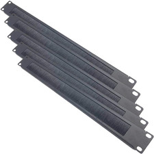 5 Pack 1U Brush Cable Manager Panel Horizontal Rack Mount picture