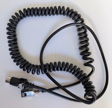 Genuine IBM Model M Keyboard Cable SDL to AT Connector Coiled Black Authentic picture