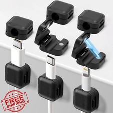 Art3d Magnetic Cable Clips Black 8 Pack picture