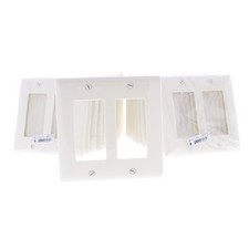 Hubbell NP262OW Office White 2-Gang Decorator Unbreakable Wallplate Cover 25pcs picture