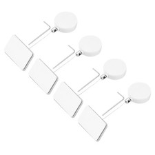1.8ft Retractable Cable Security Lock with Square Patch Wrench, White, 4 Pack picture