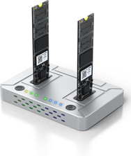 M.2 SSD Cloner, 20Gbps Dual-Bay Offline Duplicator | USB-C Docking Station, Alum picture