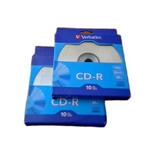 Verbatim 20-Pack CD-R NEW Disc's For Recording 2-Pk Of 10, 52X SPD, 700MB, 80min picture