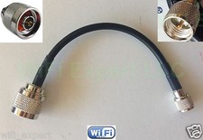 1 x 6 inch RG58 LOW LOSS COAX RF CABLE Mini UHF MALE TO N TYPE MALE Asmbld in US picture