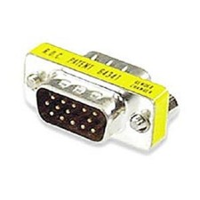 Gender Changer: HD15 DB15 Male to M THIN Video Cable Adapter Single Individual picture