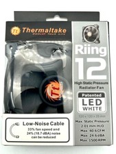 NEW Thermaltake White LED Fan  High Static Pressure Radiator Fan CL-F38-PL12WT-A picture