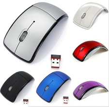 Silent Click Quiet Folding Optical Wireless Arc Mouse Portable Compact picture