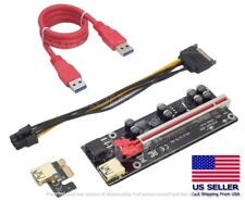 10 PACK PCI-E 1x to 16x Powered USB 3.0 GPU Riser Adapter Card VER 009s PLUS picture