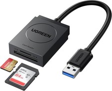 UGREEN SD Card Reader USB 3.0 Dual Slot Flash Memory Card Reader TF SD SDXC SDHC picture