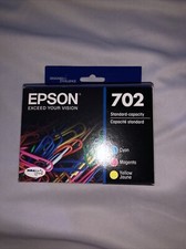 Epson 702 Cyan Magenta Yellow Ink Set T702520 Exp 3/23 OEM Sealed Retail Box picture