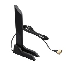 External WiFi 6 6E Antenna Tri-Band 6GHz 5GHz 2.4GHz RP-SMA Male W/ Magnet Mount picture