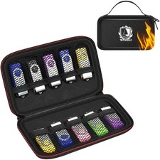 Fireproof Flash Drive Case, 10 XL Slots for Office and Trave, Black picture