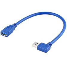 30CM USB 3.0 Right Angle Male to USB 3.0 Female Extension Cable  picture