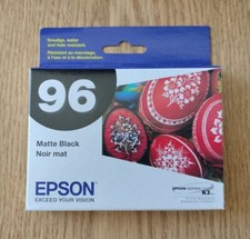 02-2018 NIB GENUINE Epson 96 T096 Matte Black Ink T0968 T096820 For R2880 picture