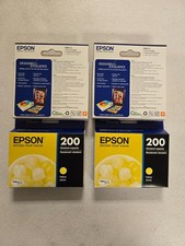 4 PACK - Epson T200 Yellow Standard Yield Ink Cartridge T200420-S exp 03/2027 picture
